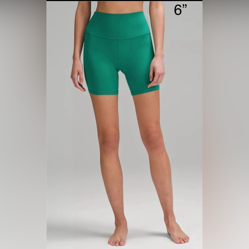 🆕Lululemon🍋 Align™ High-Rise Short 6" Colour Cascadia Green Sz 0